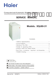 Haier XQJ60-31 Service Manual