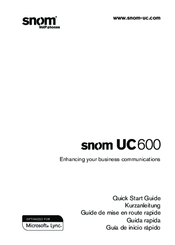 Snom uc600 Quick Start Manual