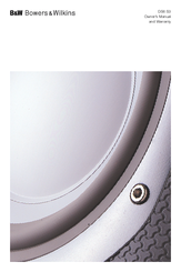 Bowers & Wilkins DS6 S3 Owner's Manual And Warranty