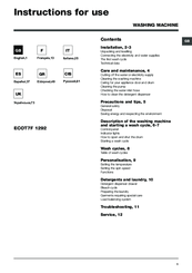 Hotpoint ECOT7F 1292 Instructions For Use Manual