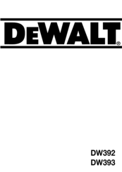 DeWalt DW393 Manual