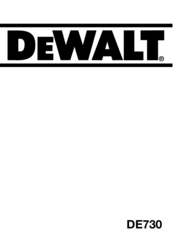 DeWalt DE730 Manual