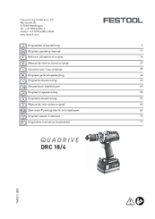 Festool Quadrive DRC 18/4 Original Operating Manual