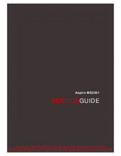 Acer Aspite MS2361 Service Manual