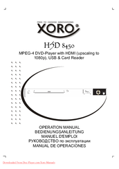 Xoro HSD 8450 Operation Manual
