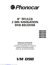 Phonocar VM 098 Instruction Manual