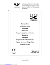 Kalorik TKG ICE 1 Manual