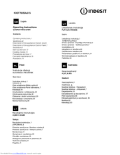 Indesit KN3T760SA/U S Operating Instructions Manual