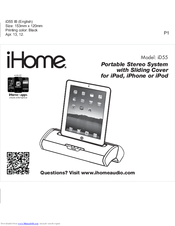 iHome iD55 Manual