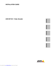 Axis M7001 Installation Manual