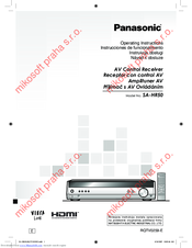 Panasonic SA-HR50 Operating Instructions Manual