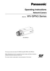 Panasonic WV-SPN311 Operating Instructions Manual