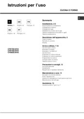 Hotpoint CP97SEA/HA Operating Instructions Manual