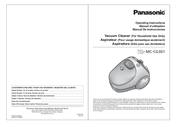 Panasonic MC-CG301 Operating Instructions Manual