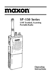 Maxon SP-150 Series Operating Instructions Manual