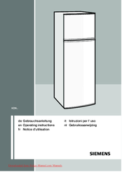 Siemens KDN Series Operating Instructions Manual