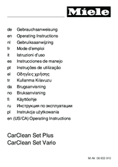 Miele CarClean Set Vario Operating Instructions Manual
