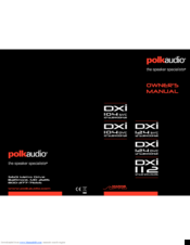 Polk Audio DXi 104 SVC Owner's Manual