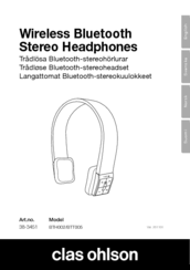 Clas Ohlson BTH002 Instruction Manual