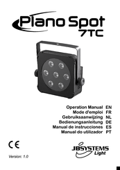 JB Systems Plano Spot 7TC Operation Manual