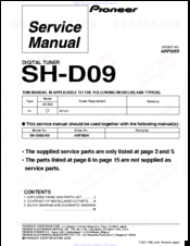 Pioneer SH-D09 Service Manual