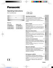 Panasonic CU-RE9PKE-3 Operating Instructions Manual