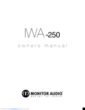 Monitor Audio IWA-250 Owner's Manual