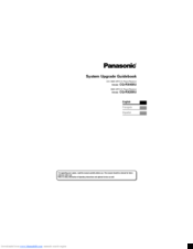 Panasonic CQ-RX400U System Upgrade Manualbook