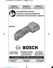 Bosch MXH180 Operating/Safety Instructions Manual