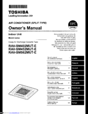 Toshiba RAV-SM452MUT-E Owner's Manual