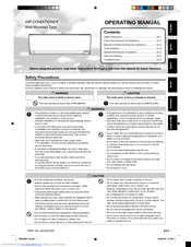 Toshiba ASYG14LMCB Operating Manual