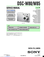 Sony Cyber Shot Dsc W80 Manuals Manualslib