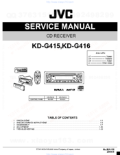 JVC KD-G415 Servise Manual