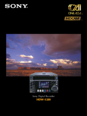 Sony HDW-S280 Manuals | ManualsLib