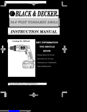 Black and decker 14.4 v drill manual sale