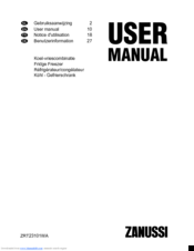 Zanussi ZRT23101WA User Manual