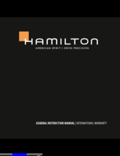 Hamilton MW028 Instruction Manual