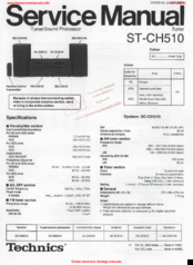 Technics st-ch510 Service Manual