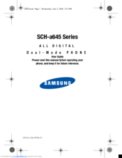 Samsung P O R T A B L E T R I - M O D E SCH-A645 User Manual