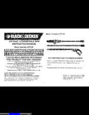 BLACK & DECKER LZR210 INSTRUCTION MANUAL Pdf Download