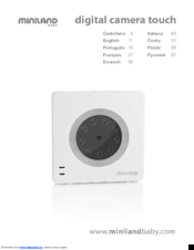 miniland baby Digital Camera Touch User Manual