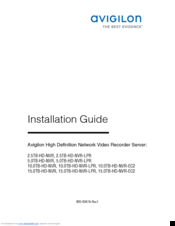 Avigilon 10.0TB-HD-NVR-EC2 Installation Manual