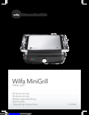 Wilfa MiniGrill CG-2000B Operating Instructions Manual