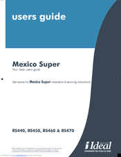 Ideal Boilers Mexico Super RS450 User Manual