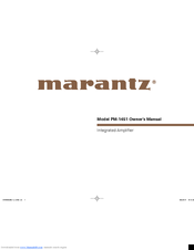 Marantz PM-14S1 Owner's Manual