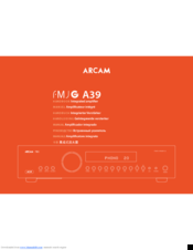 Arcam FMJ A39 Handbook