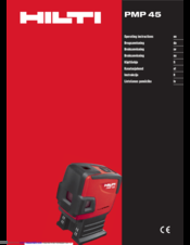 Hilti PMP 45 Operation Instructions Manual