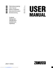 Zanussi ZRX71100WA User Manual
