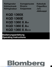 Blomberg KQD 1360 E A+ Operating Instructions Manual