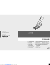 Bosch Rotak 32 Original Instructions Manual